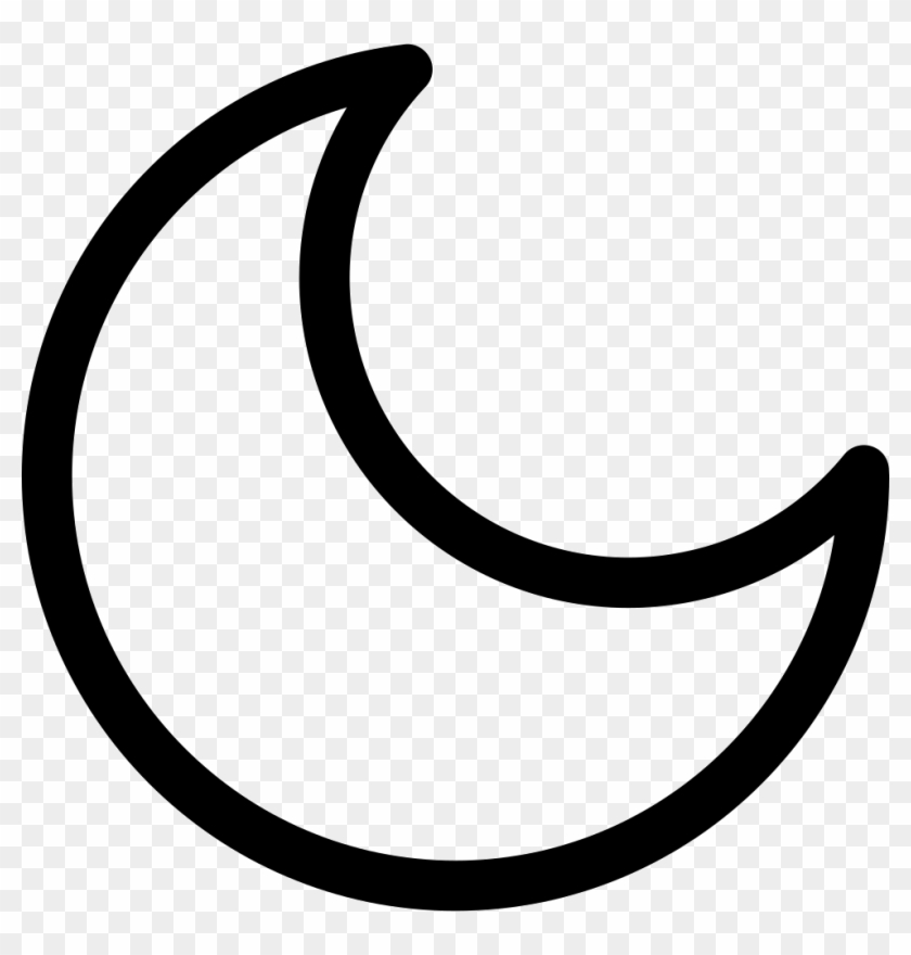 Crescent Moon Outlined Shape Comments - Crescent Moon Shape #269715