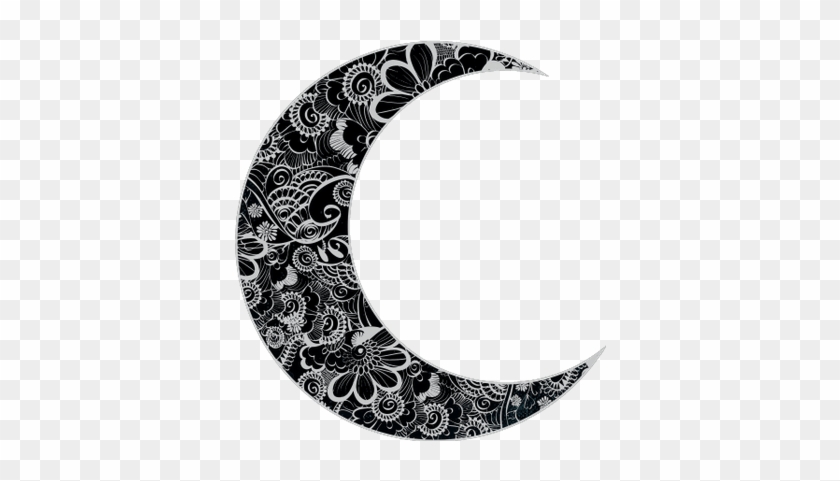 Vector Clip Art Of Floral Crescent Moon - Crescent Moon Png #269746