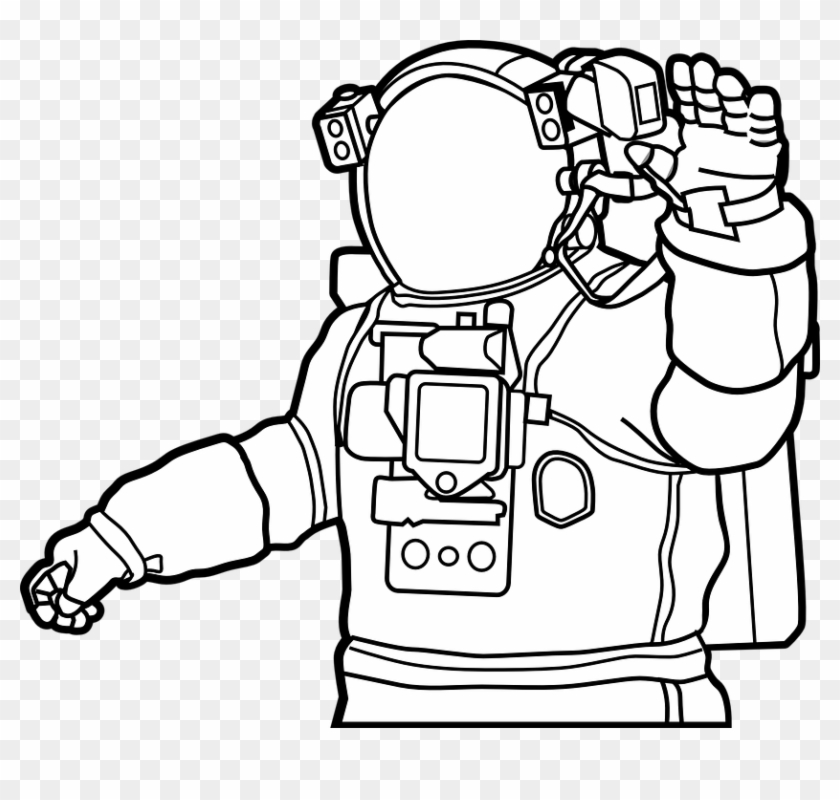 Moon Astronaut - Space Suit Black And White #269818