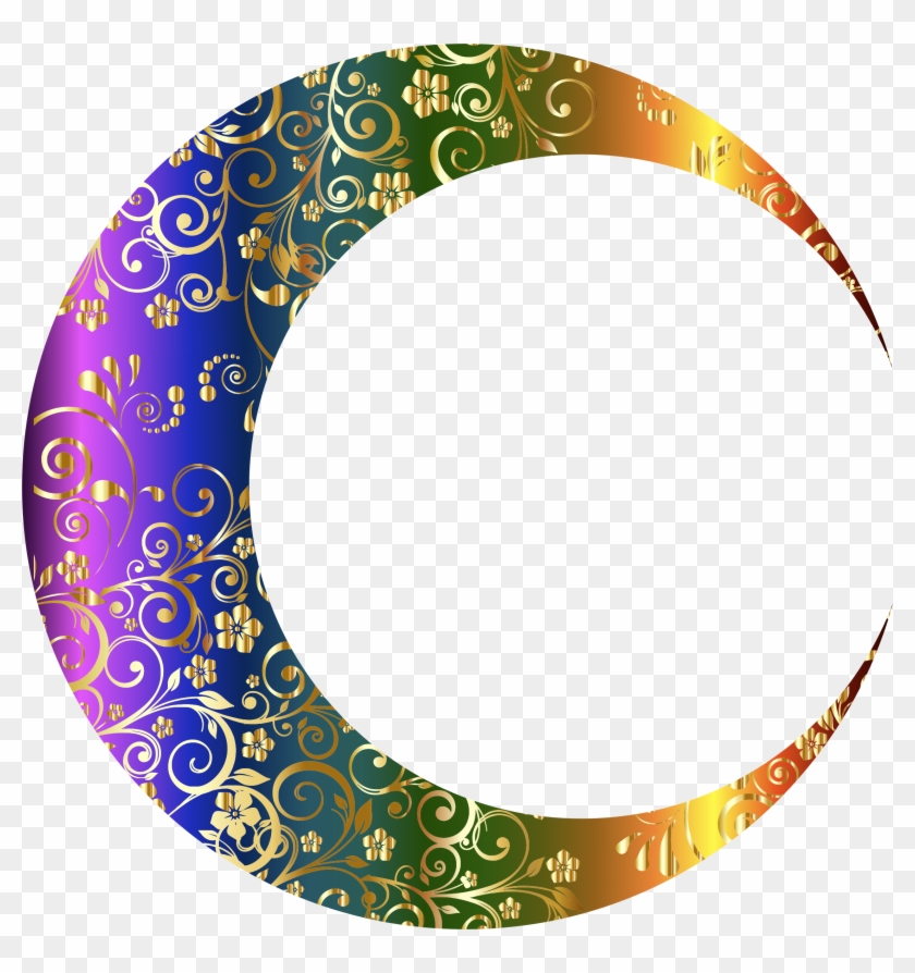 Image Result For Moon Images - Rainbow Crescent Moon Png #269851