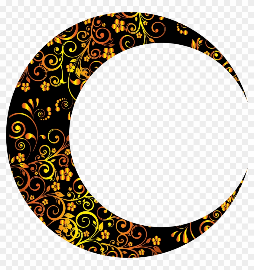 Big Image - Gold Crescent Moon Png #269885