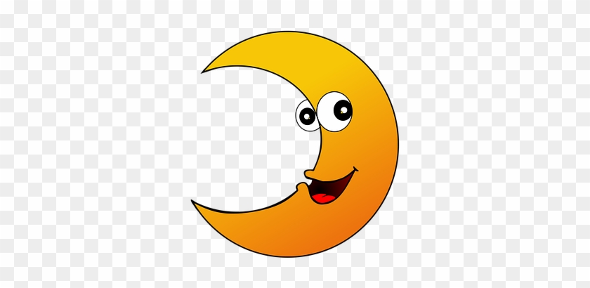 Moon, Crescent, Face, Sky, Crescent Moon - Crescent Moon With A Face #269891