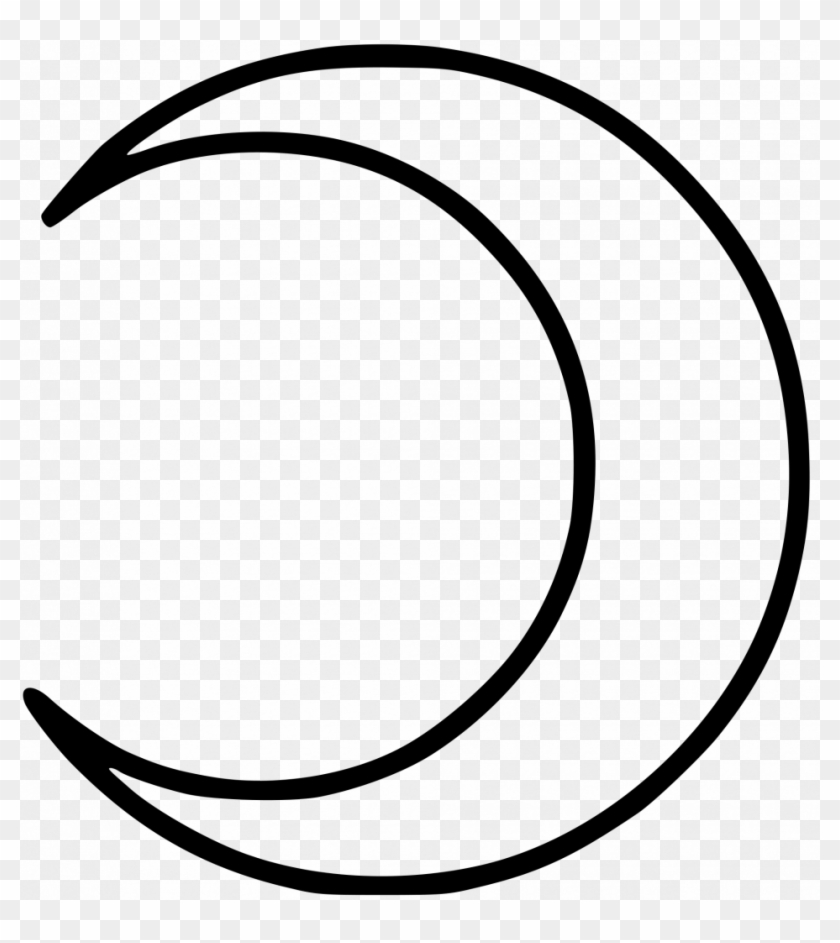 Half Moon Coloring Pages - Crescent Moon Symbol #269933