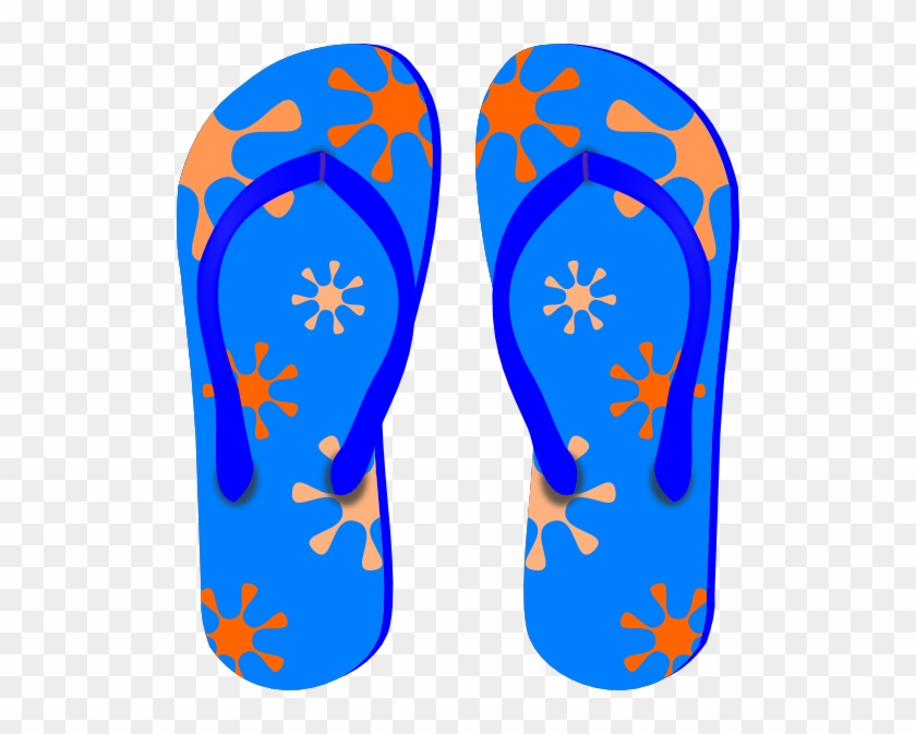 Green Polka Dot Flip Flops - Blue Flip Flop Clip Art #269936