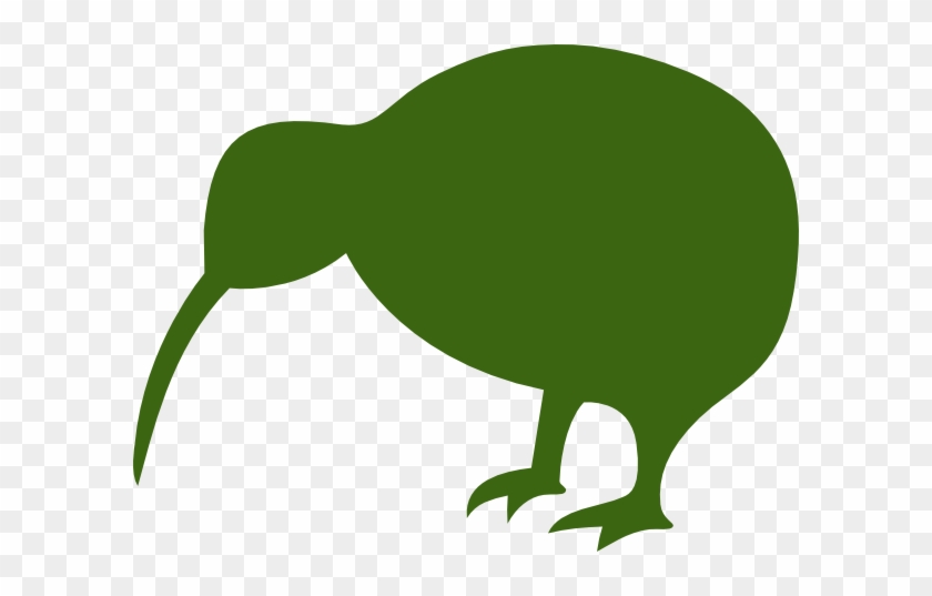 Green Kiwi Bird Png Clip Art - Kiwi Bird Silhouette #270064