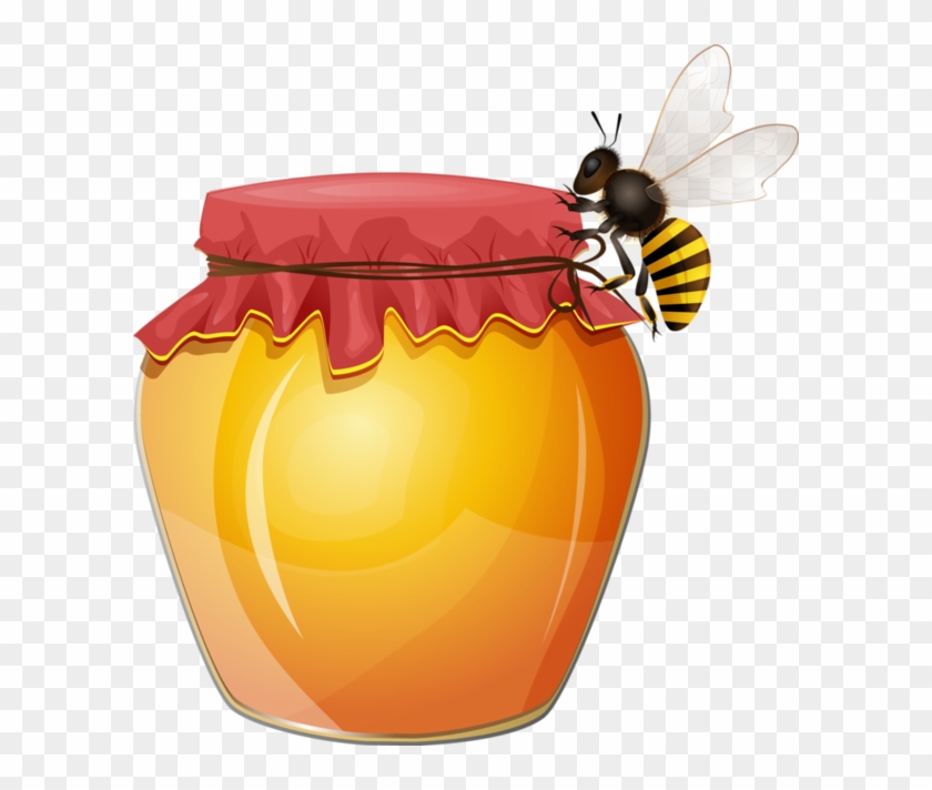 Bee Clipartfood Clipartbee Keepingdragon - Bee On Honey Vector #270103