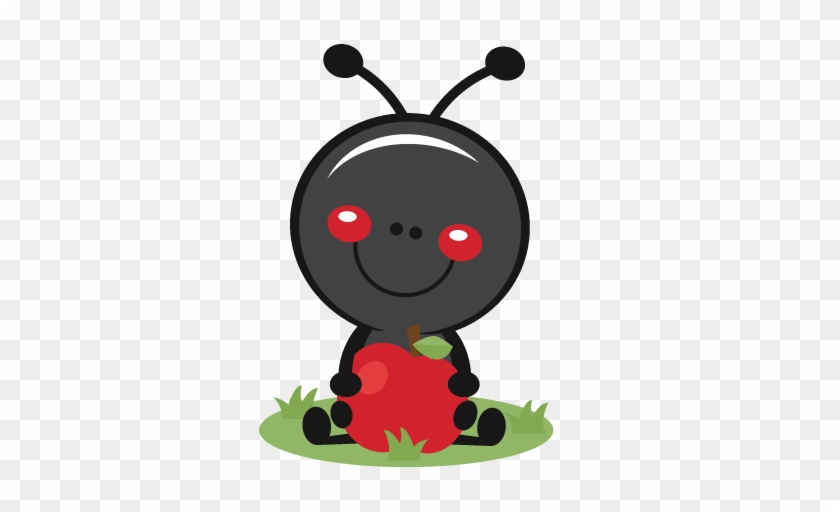 Ant With Apple Svg Scrapbook Cut File Cute Clipart - Cute Ant #270122