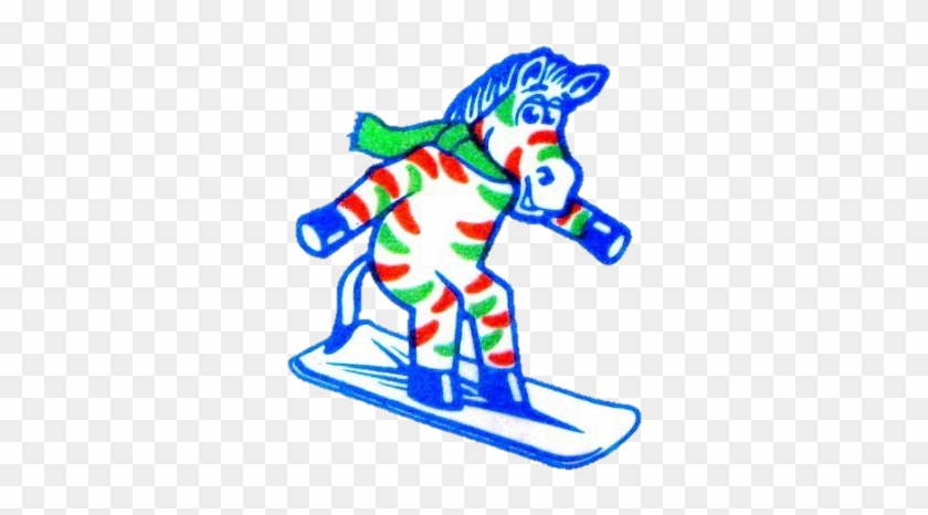 Snowboarder Clip Art - Fruit Stripe Gum Zebra #270152