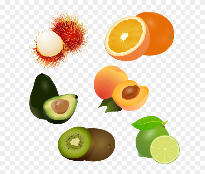 3 Of 4 Fruit Set Drawing 3d Stock, Fruit Logo, Set - Drawing #270156