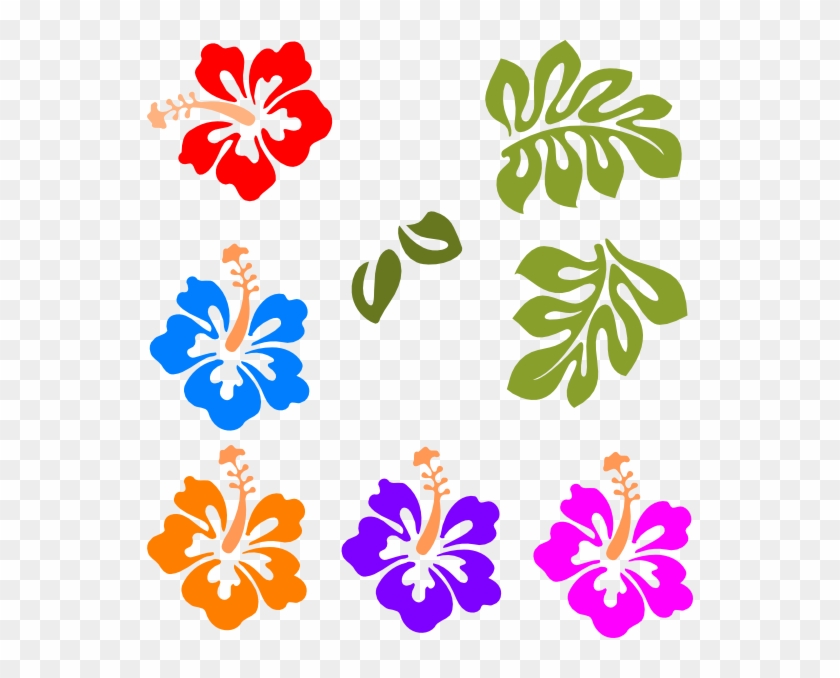 Tropical Clip Art - Hawaiian Flowers Clip Art #270175