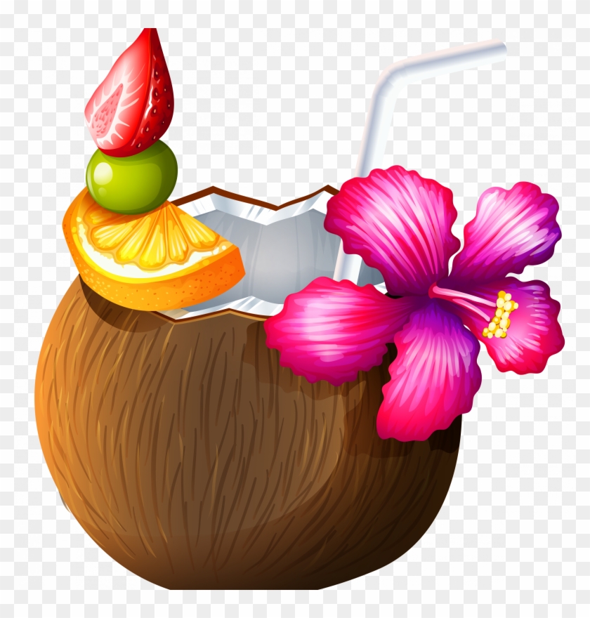Coconut Clipart Safari - Coconut Drink Clip Art #270178