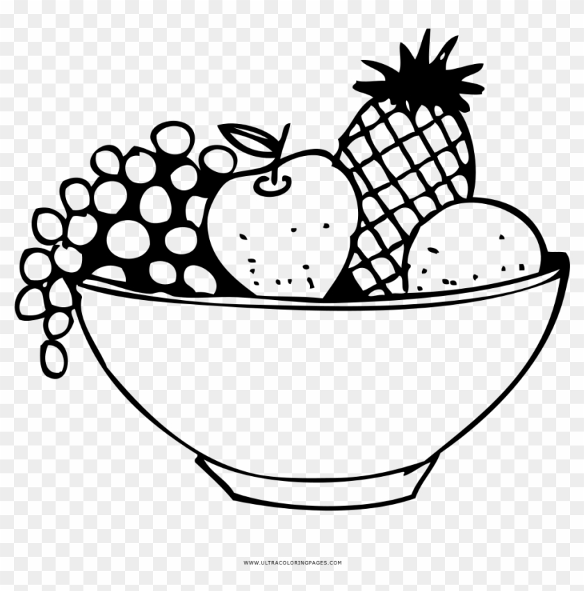 Fruit Basket Coloring Page - Canasta De Frutas Dibujo #270224