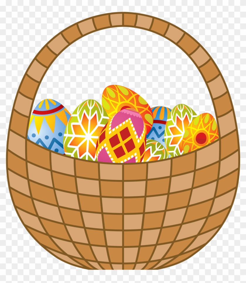 Clipart Easter Egg Basket - Basket Clipart Png #270228