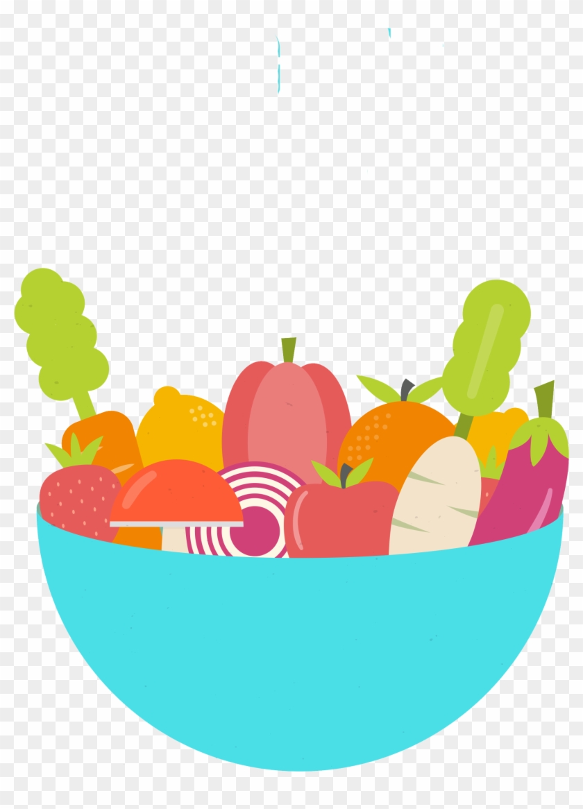 Fruit Vegetable Bowl Illustration - Fruit Vegetable Bowl Illustration #270242
