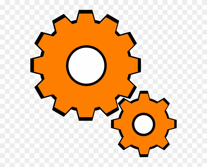 Orange Cogs Clip Art At Clker - Clipart Cogs #270248