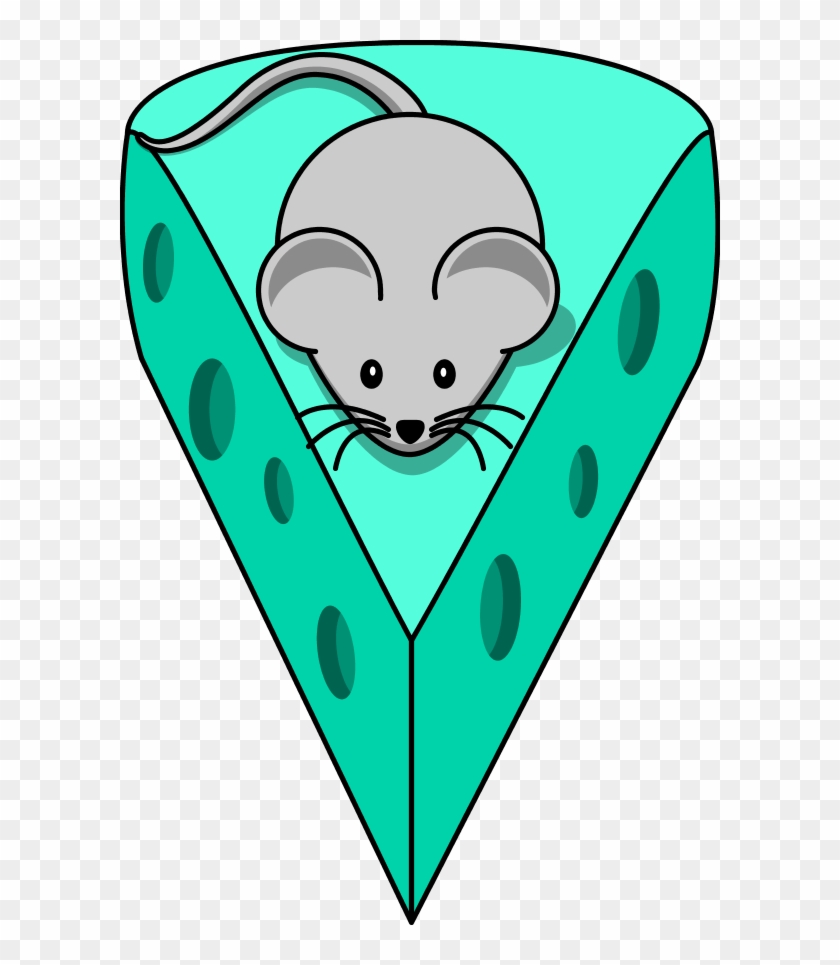 Cartoon Mouse On Top Of A Cheese - Cartoon Mouse With Cheese #270329