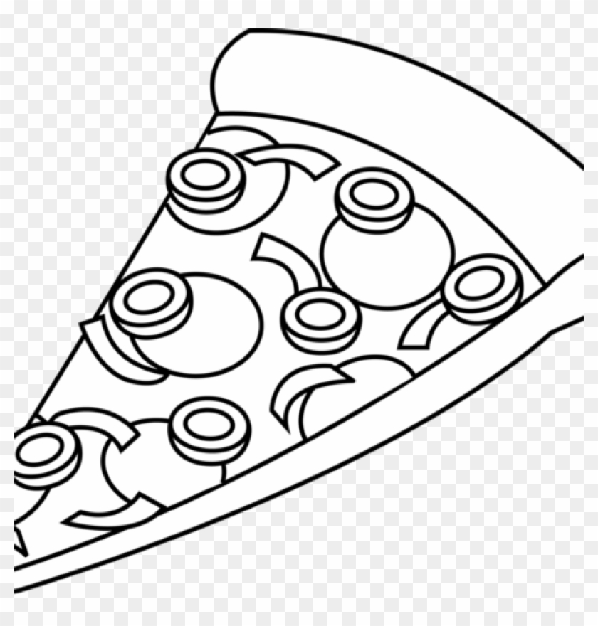 Pizza Clipart Black And White Pizza Slice Black And - Pizza Black And White Clipart #270342