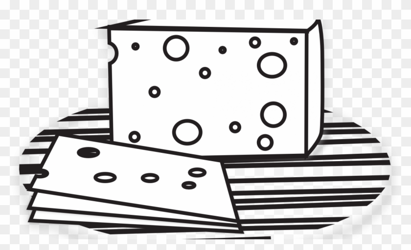 Cheese Coloring Page Free To Print For Toddler Printable - Cheese Clipart Black And White #270344