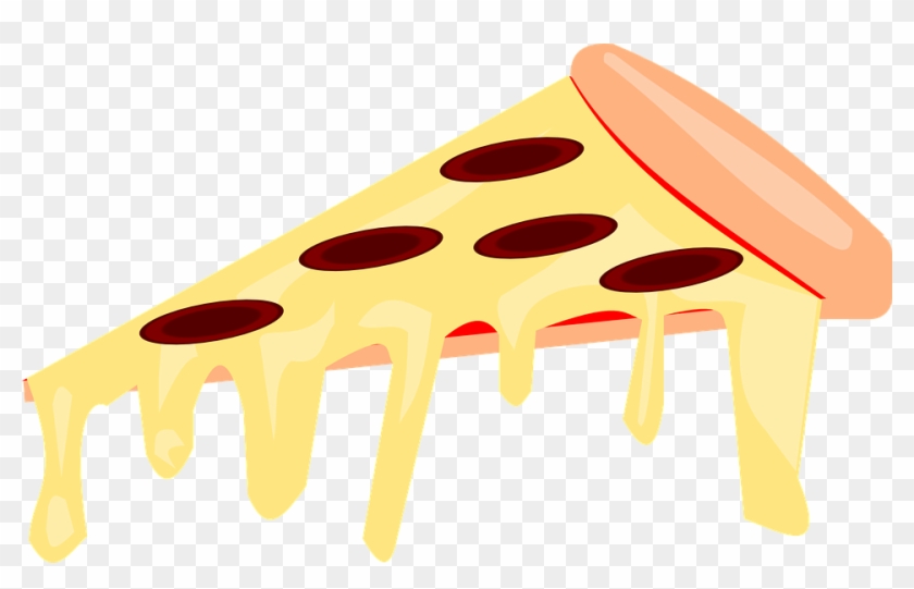 Pizza Slice Cheesy Cheese Delicious Food P - Fatia De Pizza Desenho Png #270347