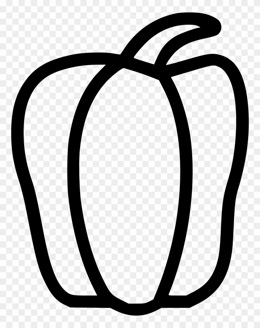 Png File - Bell Pepper Clipart Black And White #270603