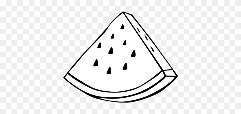 Watermelon Slice Clipart Black And White - Fruit Clipart Black And White #270660
