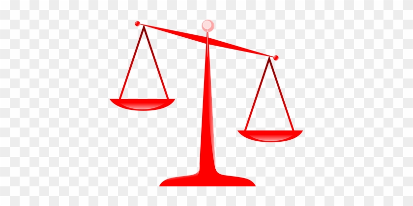 Scales Justice Red Balance Law Judge Legal - Scales Of Justice Clip Art #44609