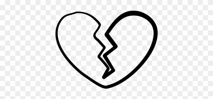 Broken Heart Clipart Black And White - Broken Heart #44703