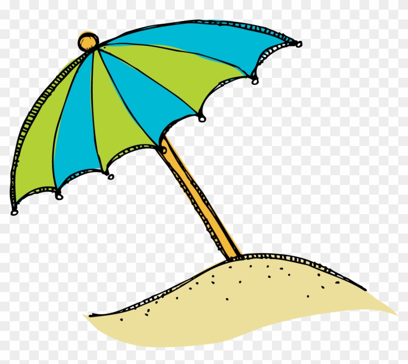 Beach Clip Art Clipart Image 4 2 - Sun Umbrella Clip Art #44753
