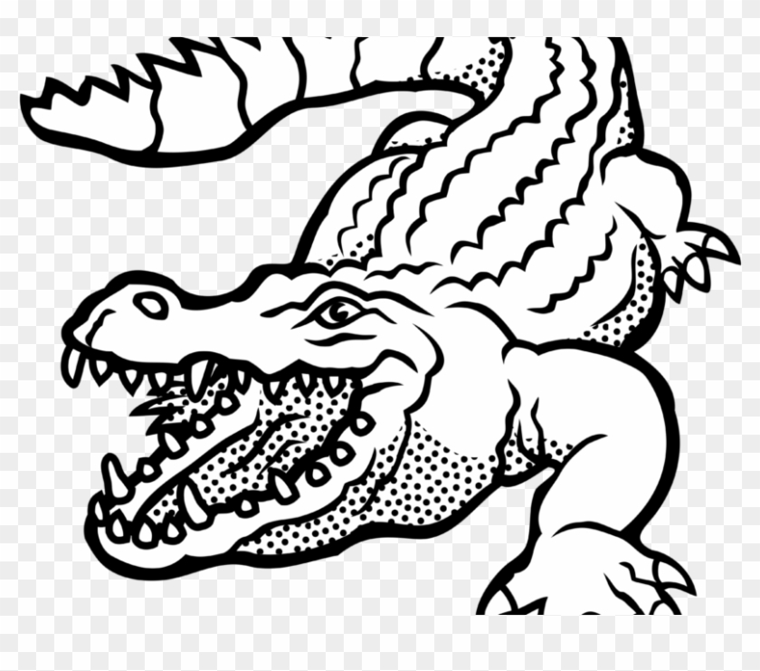 Clipart Projects Ideas Alligator Clipart Images Black - Alligator Black And White #44943