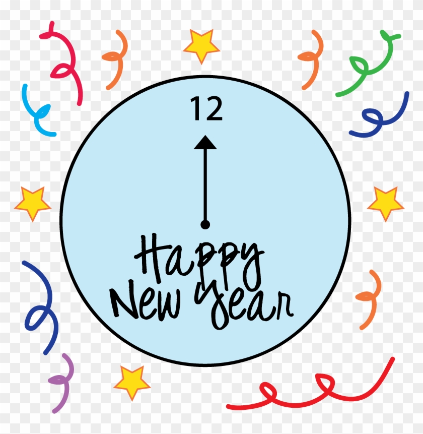 Free New Years Clipart - Happy New Year Black And White 2018 #45058