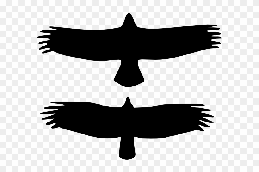 Free Vector Birds Clip Art - Hawk Vs Vulture Silhouette #45283