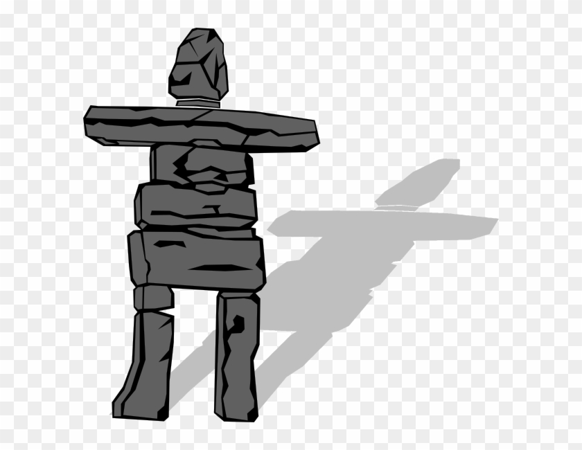 Free Vector Inuit Inukshuk Clip Art - Inukshuk Clipart #45410