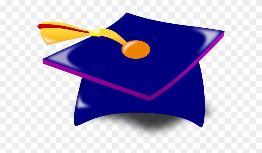 Graduate Cap Blue Vector Online Royalty Free Clipart - Graduation Cap Clip Art #45686