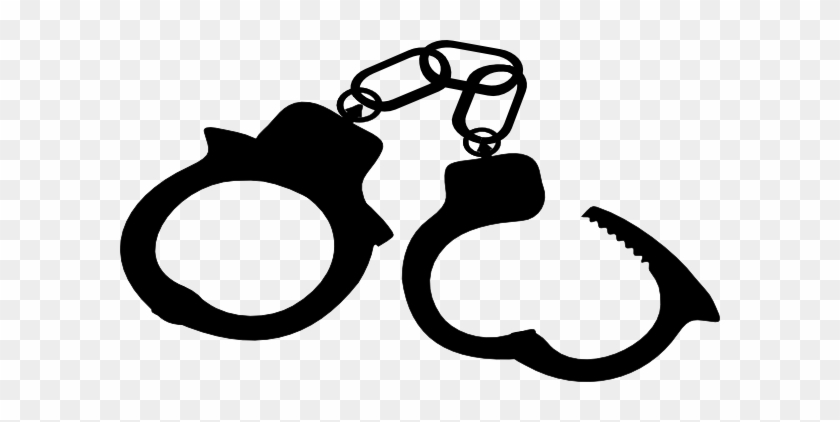 Handcuff Clipart Black Handcuffs Clip Art At Clker - Handcuffs Clipart Transparent #45744