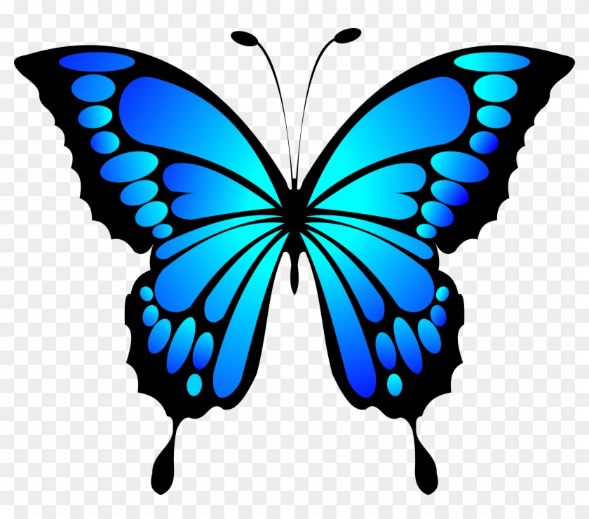 More From My Site - Blue Butterfly Clipart #45905