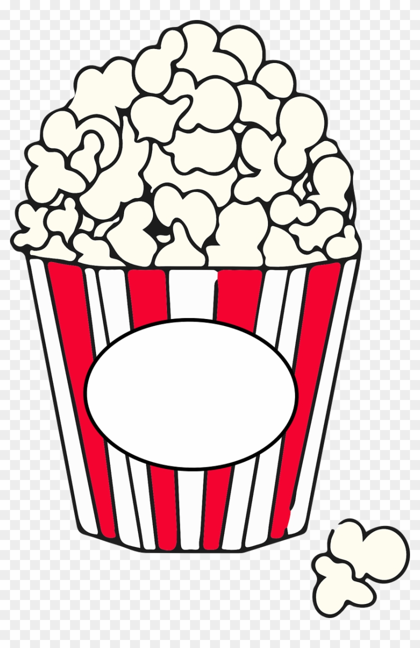 Popcorn Black And White Popcorn Pieces Clipart Black - Popcorn Clipart #45947