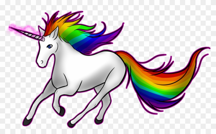 Pictures Of Unicorn Transparent Background - Rainbows And Unicorns Png #46197