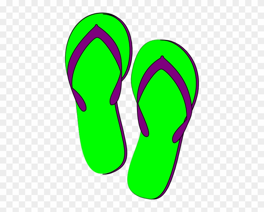 Flip Flop Clipart Green Purple Flip Flops Clip Art - Green Flip Flop Clip Art Free #46460