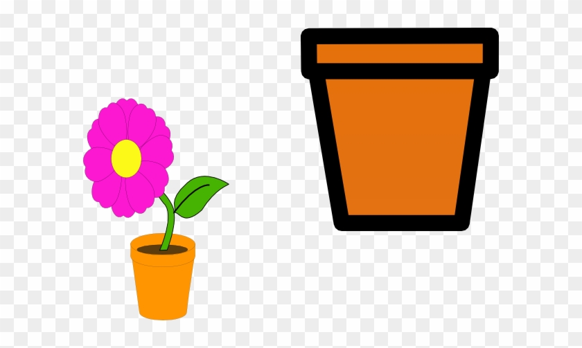 Flower Pots Clip Art At Clker Com Vector Clip Art Online - Flower In A Pot #46580