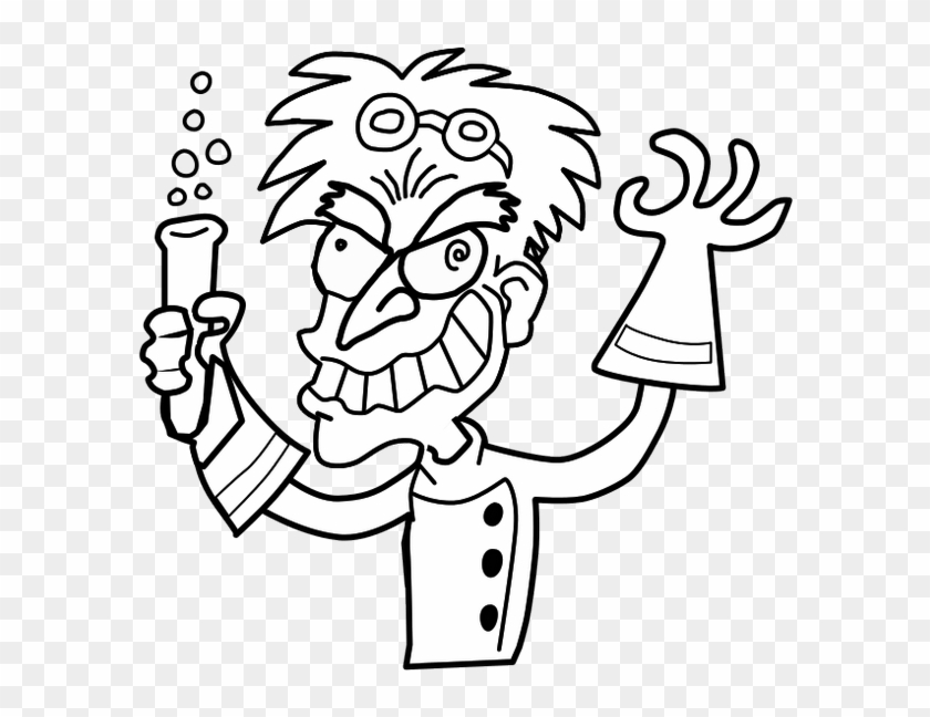 Science Clipart To Print - Mad Scientist Easy Drawing #46680