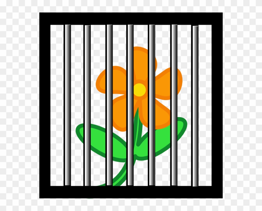 Flower Behind Bars Clip Art At Clker - Flower Behind Bars Clip Art At Clker #46734