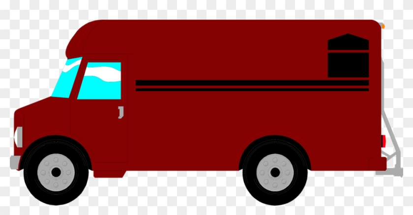 Delivery Van Clipart Png - Red Food Truck Clipart #46814