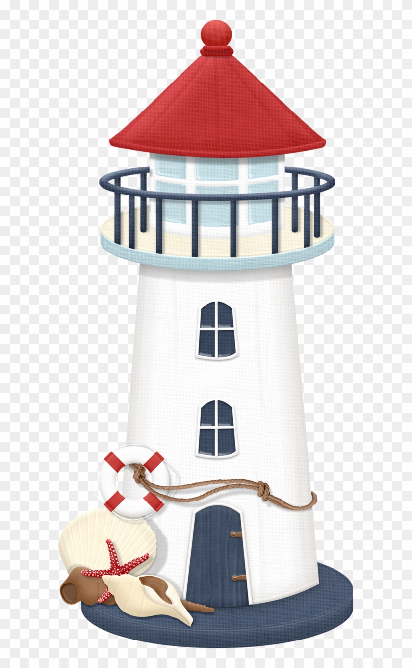 Digital Nautical Clip Art Boat Lighthouse Whale Anchor - Cute Lighthouse Clipart #46832
