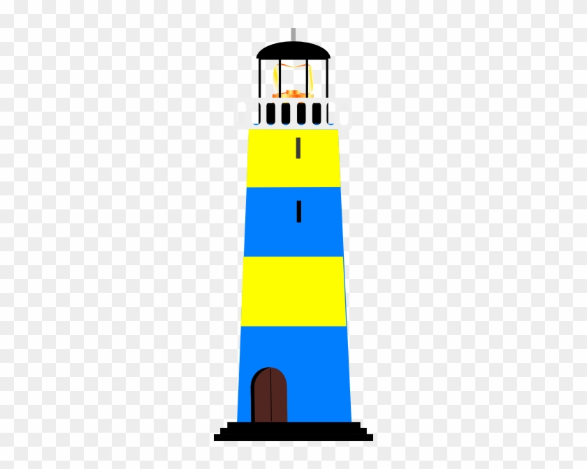 Yellow And Blue Lighthouse Clip Art At Clker - Blue And Yellow Lighthouse #46850