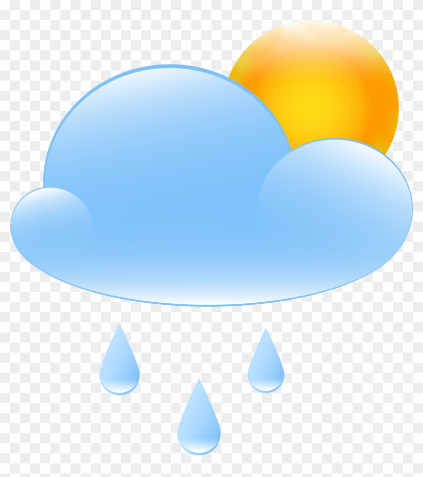 Partly Cloudy With Sun And Rain Weather Icon Png Clip - Partly Cloudy With Sun And Rain Weather Icon Png Clip #46941