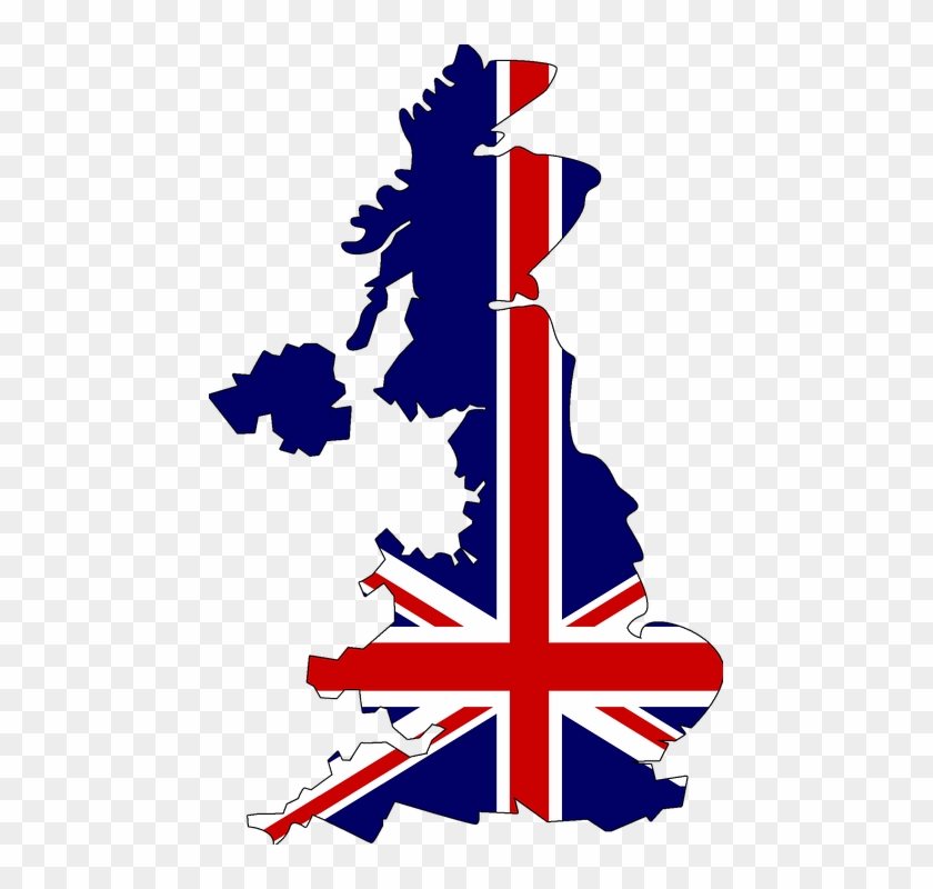 United Kingdom England Map Drawn Holiday Geography - Bandiera Del Regno Unito #46920