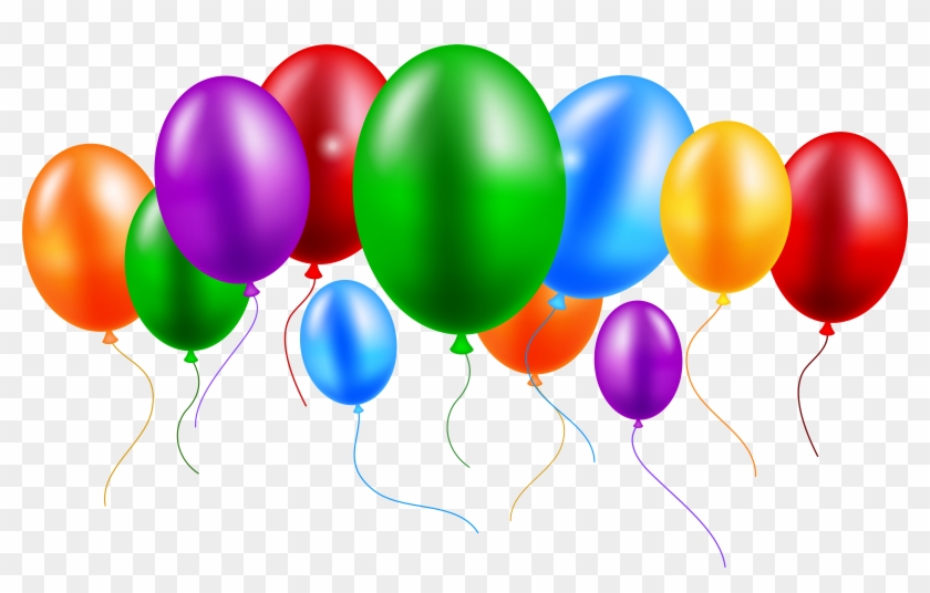 Balloons Colorful Png Clip Art - Happy Birthday Logo Hd Png #46973