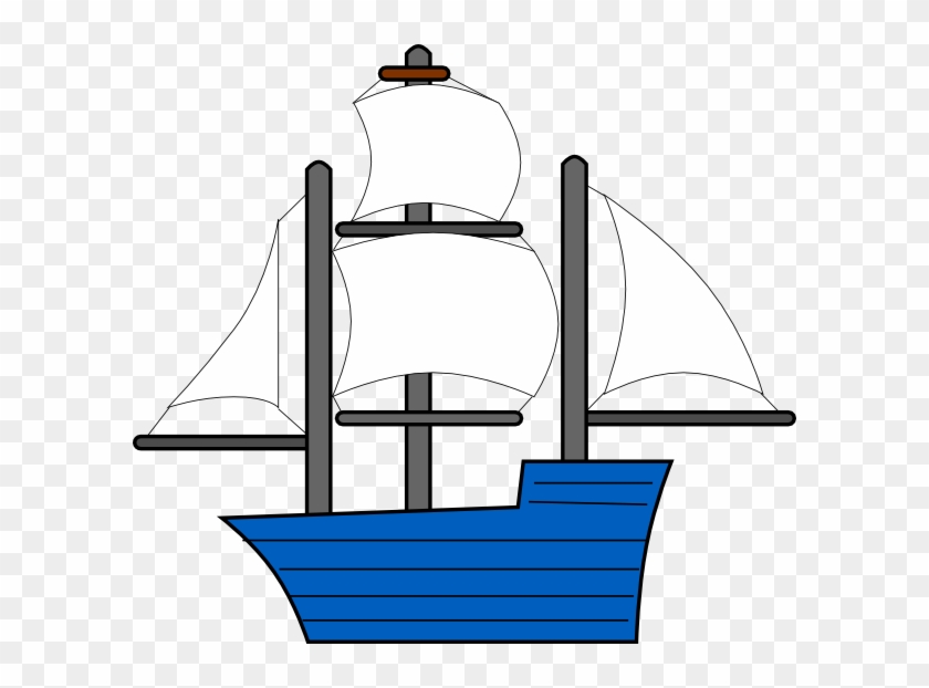 Blue Sailing Ship Png Clip Art - Transparent Ship Clip Art #47005