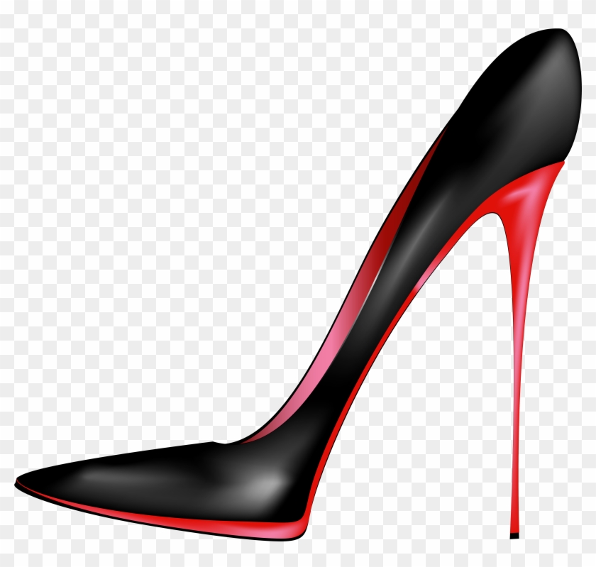 Black Red High Heels Png Clip Art - High Heels Shoes Png #47050