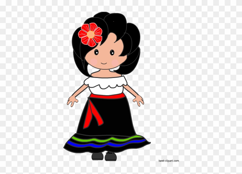 Free Mexican Girl Clip Art - Clip Art #47096